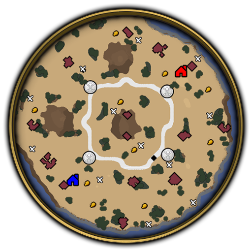 desert map of new arabia with 4 trade routes