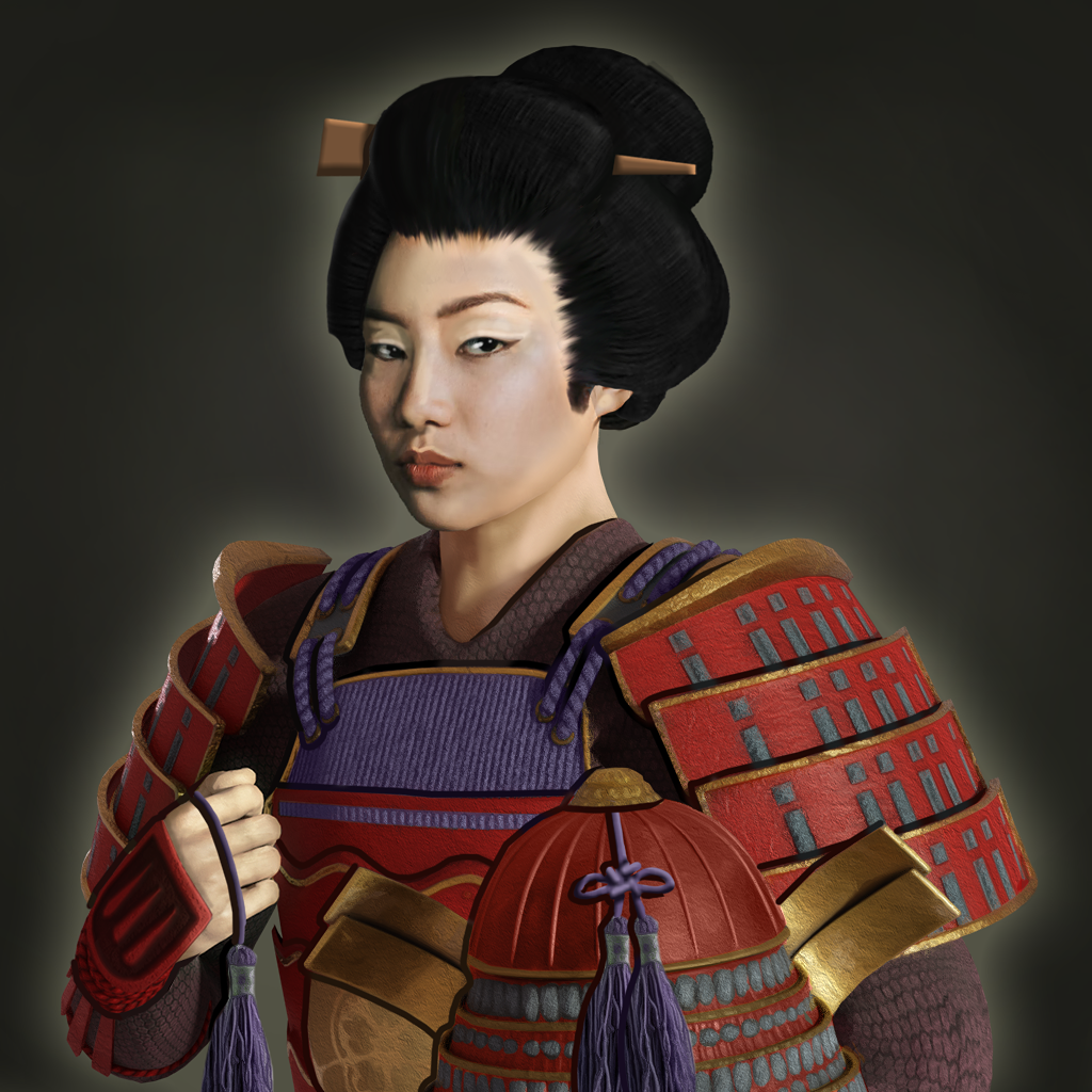 Nakano Takeko wearing traditional armor.
