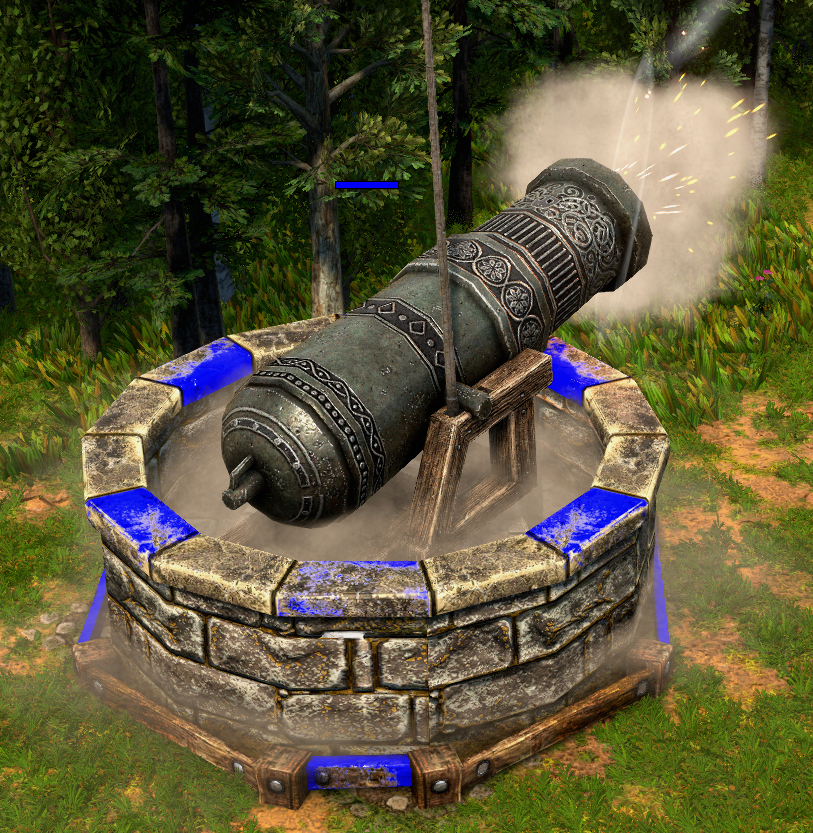 image of a huge matlese cannon in a fixed position