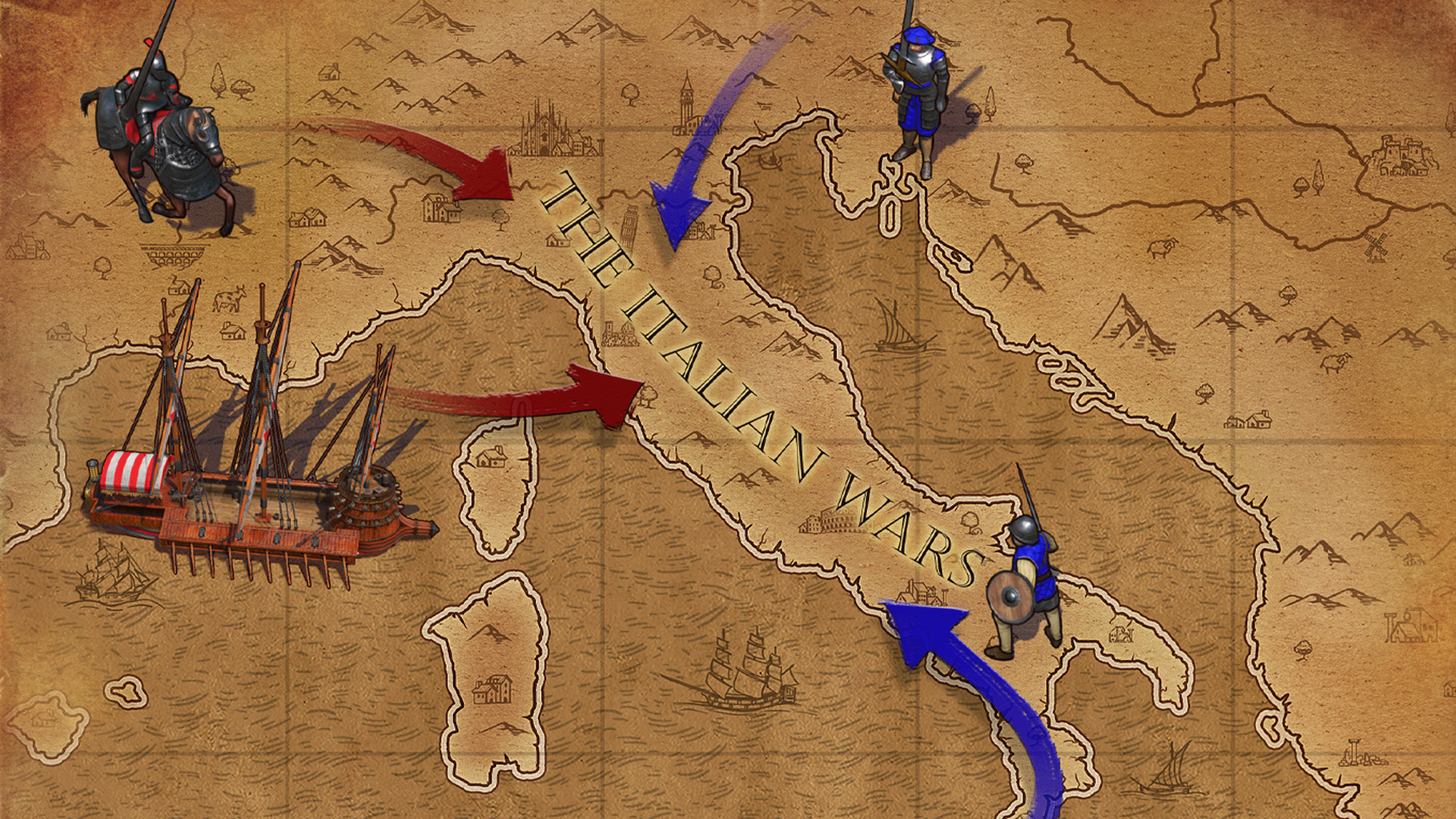 Battle map if the italian wars