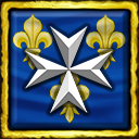 hospitaller cross on a french flag