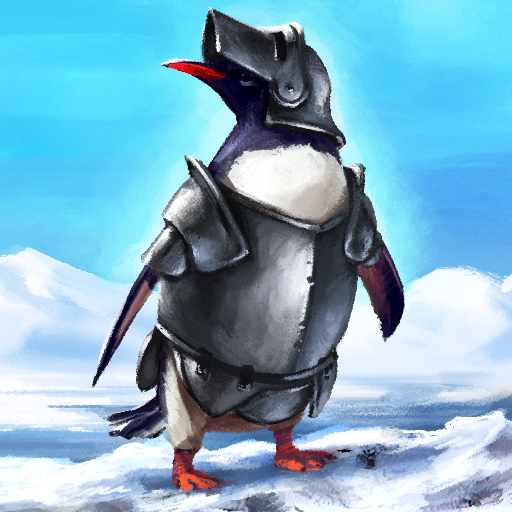 penguin wearing armor