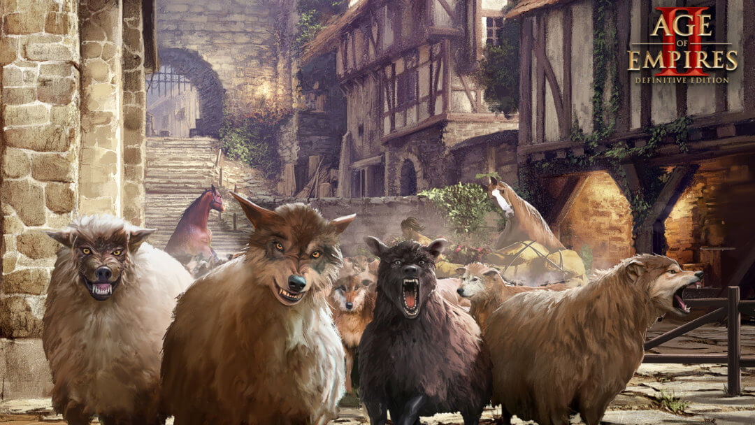 Evil sheep and wolves in the age ii town center