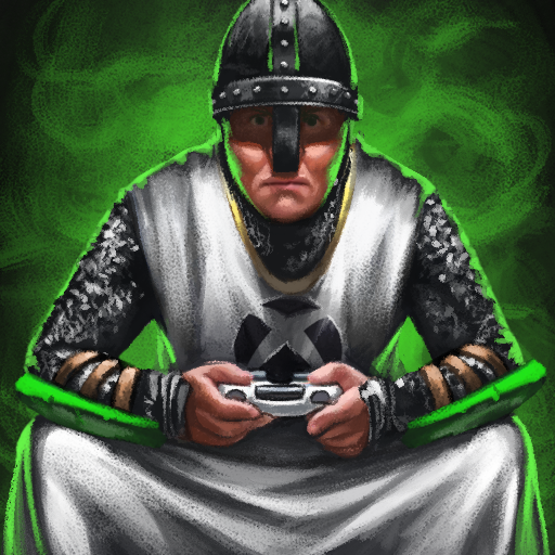 Pikeman holding an xbox controller